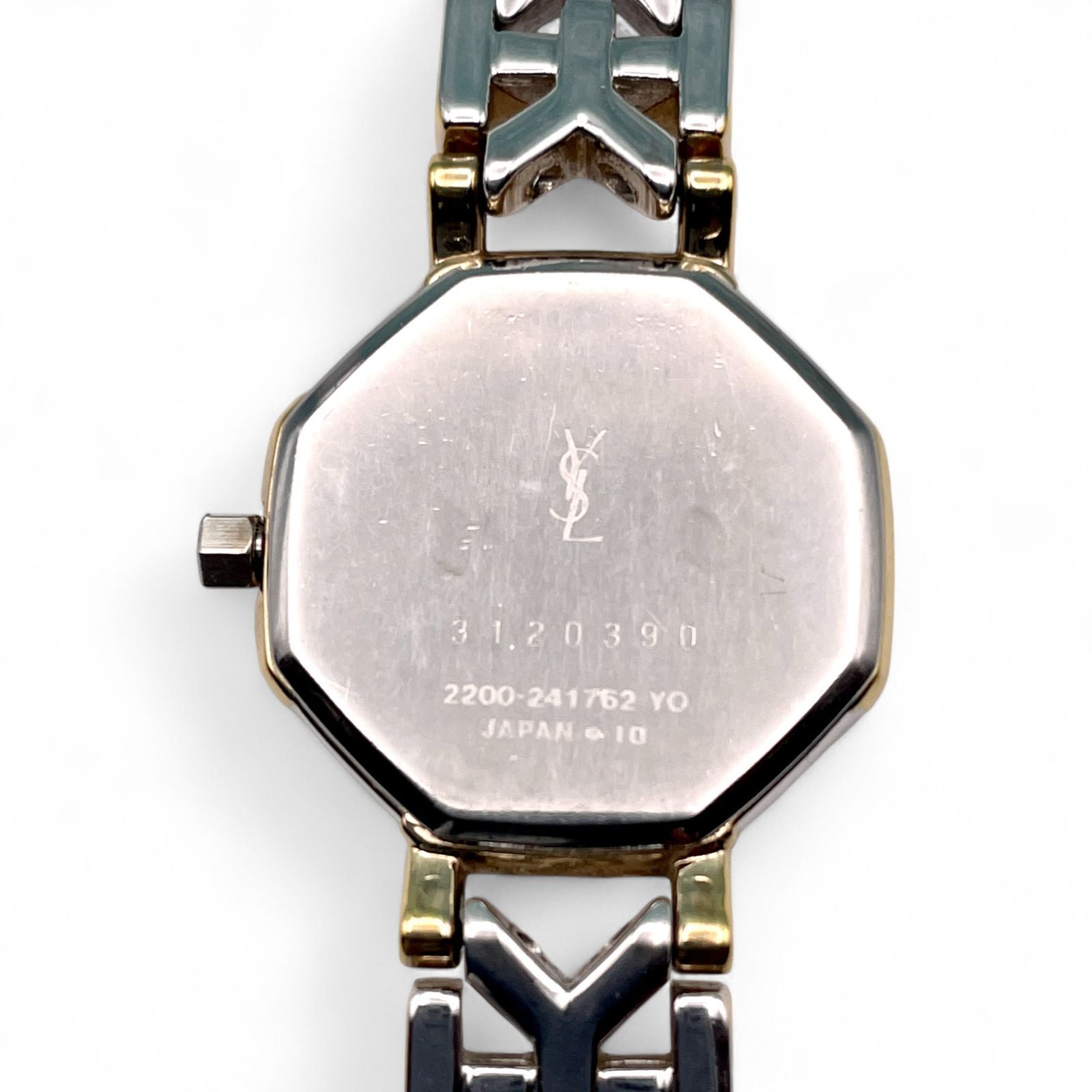 稼働　Yves Saint Laurent クォーツ腕時計 ブラック/ゴールド イブサンローラン YVES SAINT LAURENT レディース腕時計