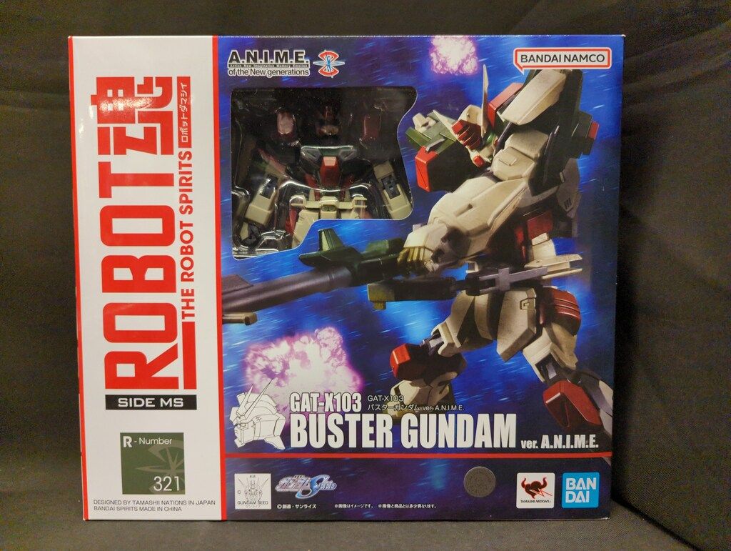 BANDAI SPIRITS ROBOT魂u003cSIDE MSu003e 機動戦士ガンダムSEED GAT-X103 バスターガンダム ver. A.N.I.M.E. 321