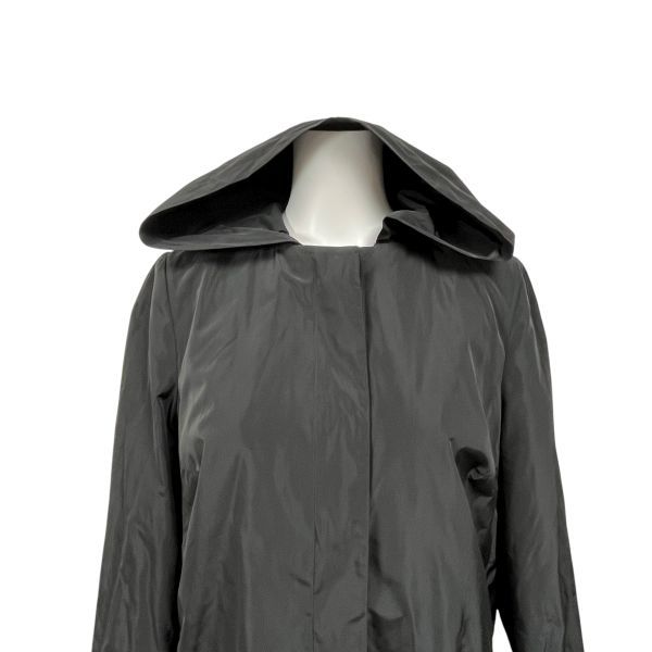 ルベルソーノワール Le Verseaunoire ジャケット コート アウター 長袖 フード スプリングコート 黒 40 L 11号 レディース S55V657