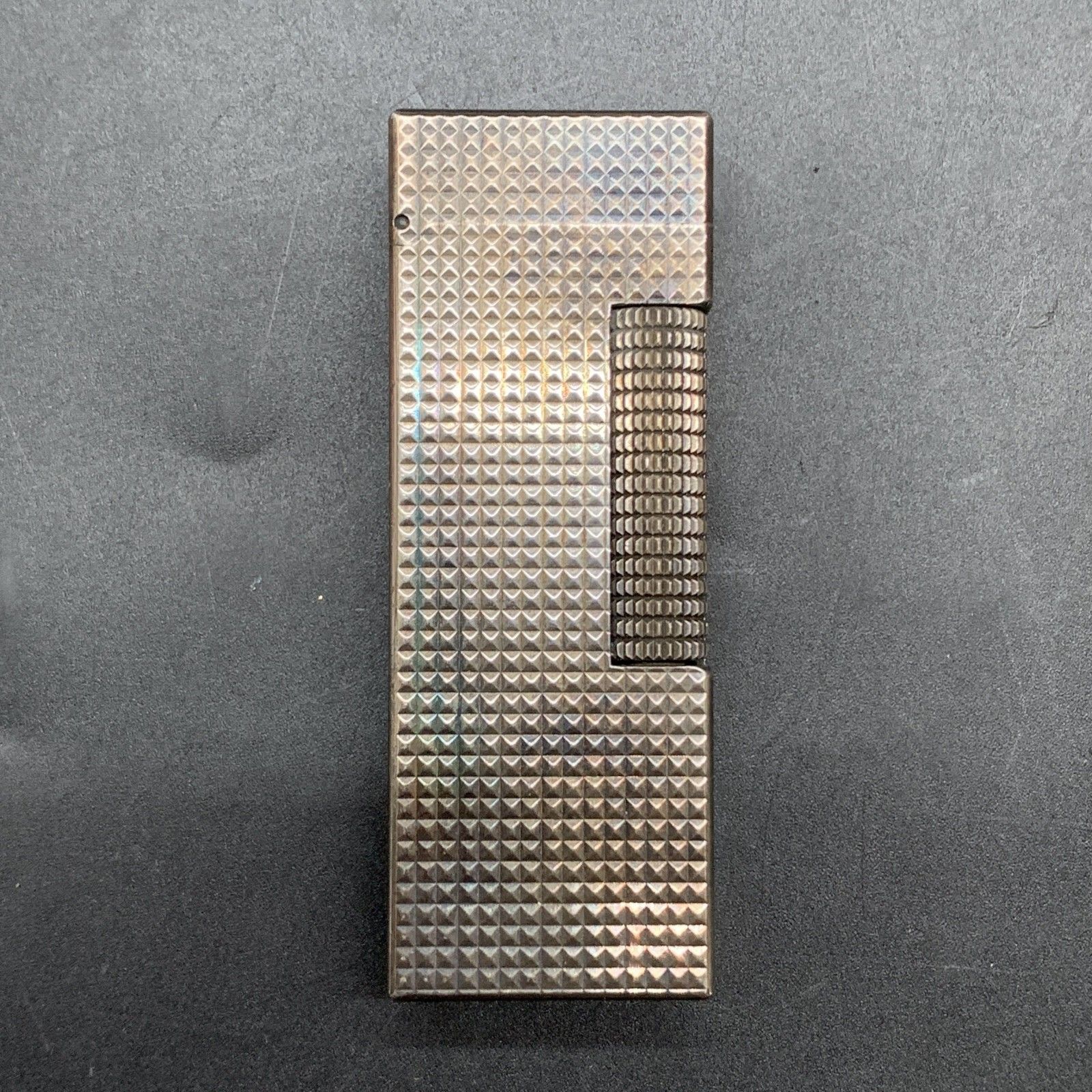 I332　Dunhill ダンヒル ライター　シルバーカラー ダイヤモンドカット 着火未確認 喫煙具 ブランドライター I332 Dunhill ダンヒル ライター シルバーカラー ダイヤモンドカット