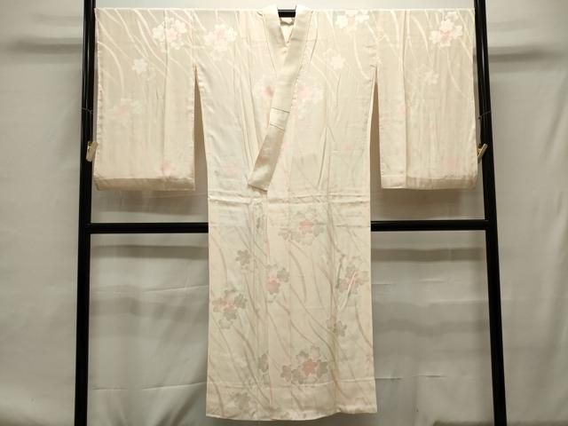 L0727U 振袖 女性用着物 シルク（正絹） 鮮やか 紫色, りんどう