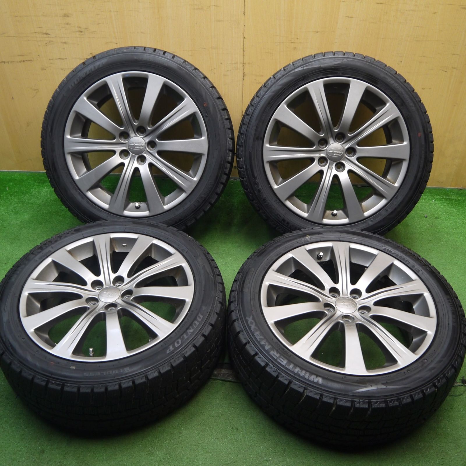 バリ溝！21年！9.5分☆スバル レガシィ 純正 215/50R17 スタッドレス 