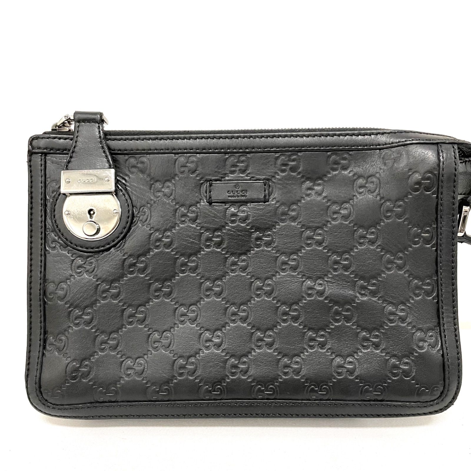 GUCCI クラッチバック GUCCI グッチ グッチシマ セカンドバッグ クラッチバッグ ブラック