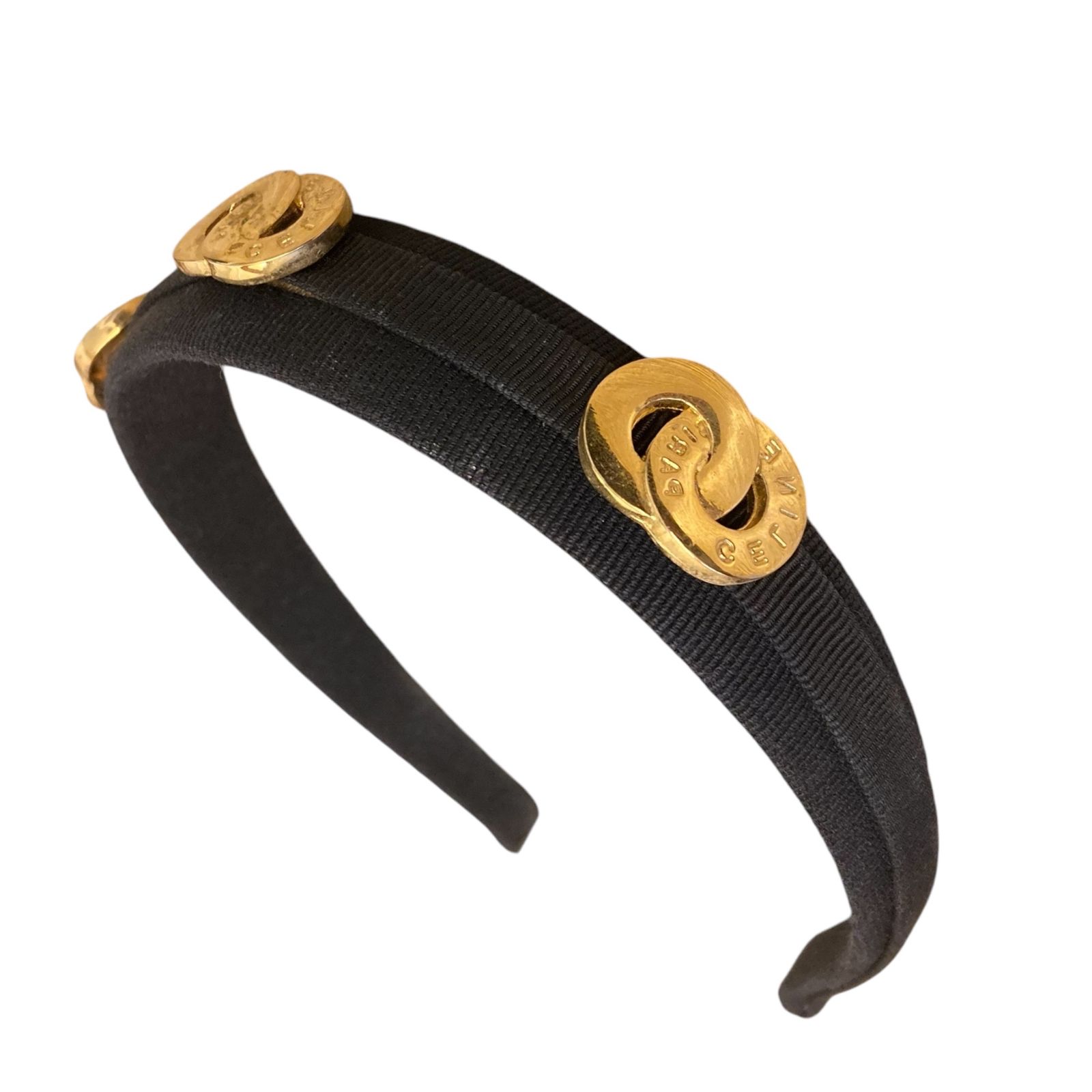 CELINE セリーヌ カチューシャ ゴールド アクセサリー　ヴィンテージ CELINE (セリーヌ)ヴィンテージ カチューシャ レトロ ゴールド