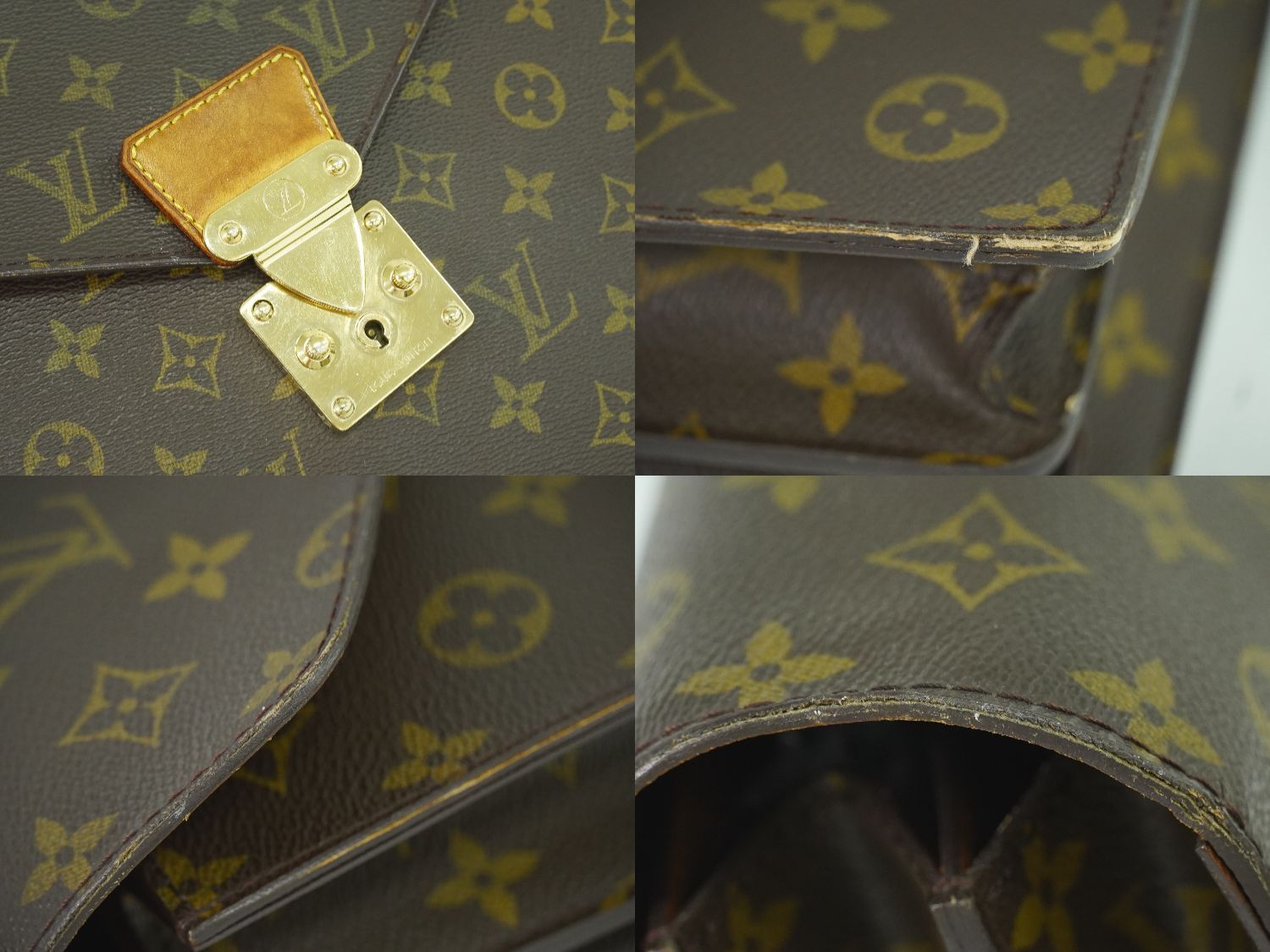 本物 ルイヴィトン LOUIS VUITTON LV セルヴィエット コンセイエ 