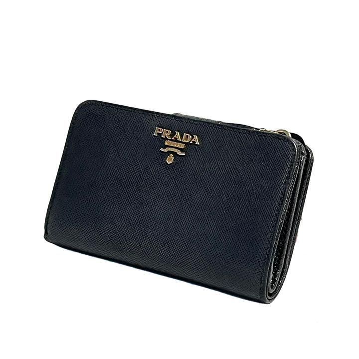 PRADA　プラダ　ホック式折り財布　サフィアーノ　1ML225　F0002 PRADA プラダ ホック式折り財布 サフィアーノ 1ML225 F0002