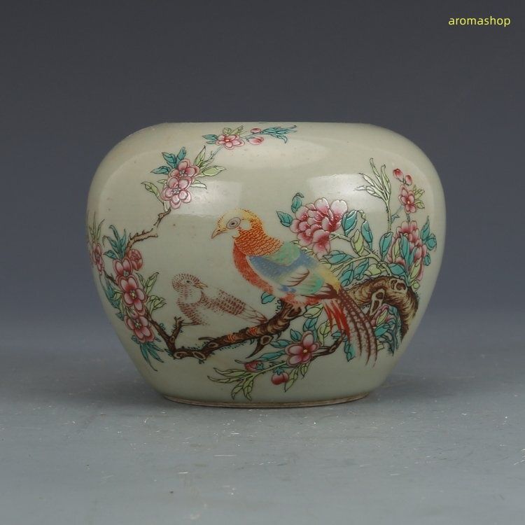 景徳鎮 観賞皿 粉彩 花瓶 磁器 陶磁器 観賞 置物 中国陶磁 中国