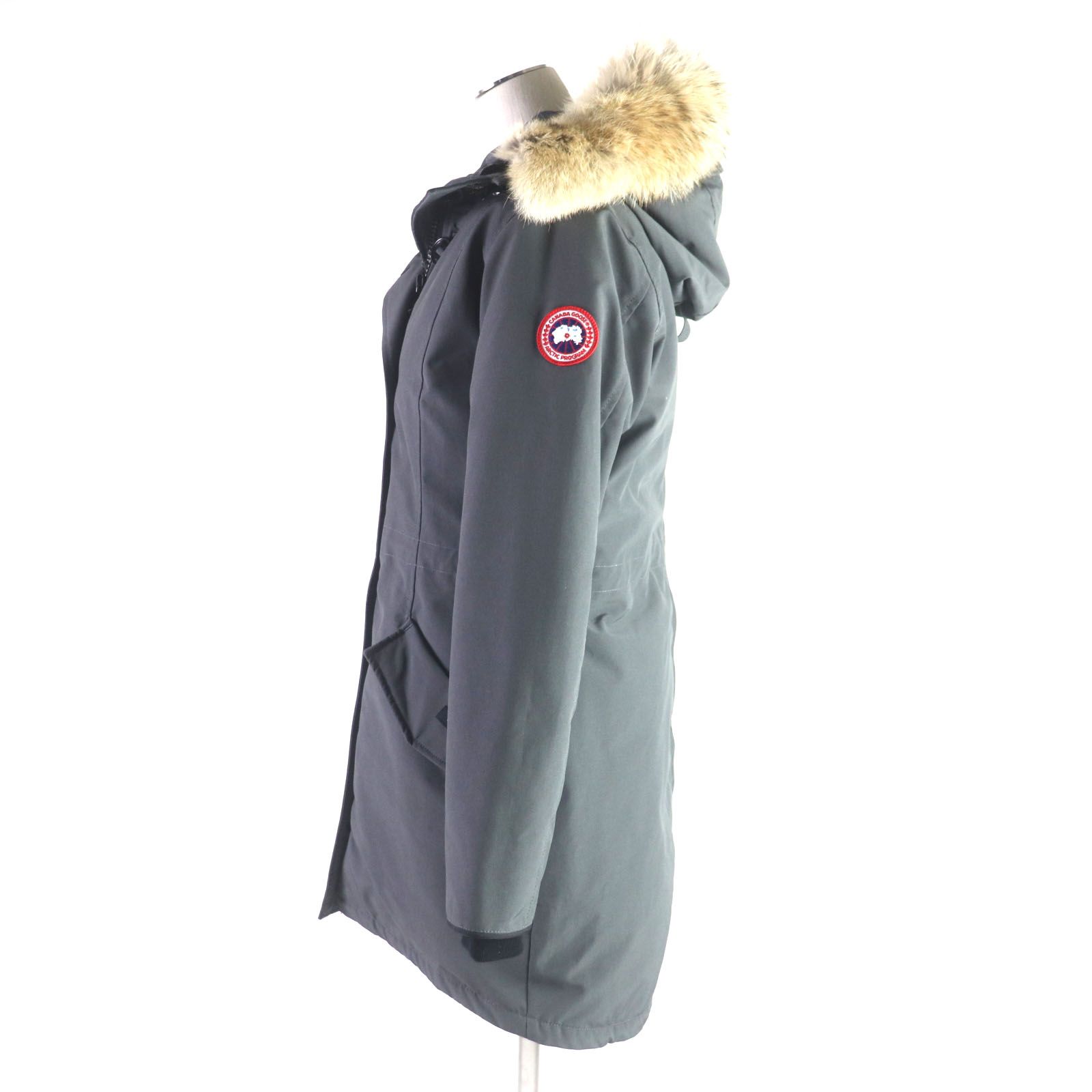 極美品▽CANADA GOOSE カナダグース 2580LA ROSSCLAIR PARKA FF ロスクレア パーカー  ファー・フード・ロゴワッペン付き WZIP ダウンコート グレー M カナダ製 正規品 レディース - メルカリ