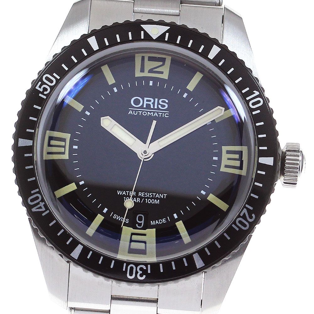 オリス ORIS 7707 ダイバーズ65 デイト 自動巻き メンズ美品_829928