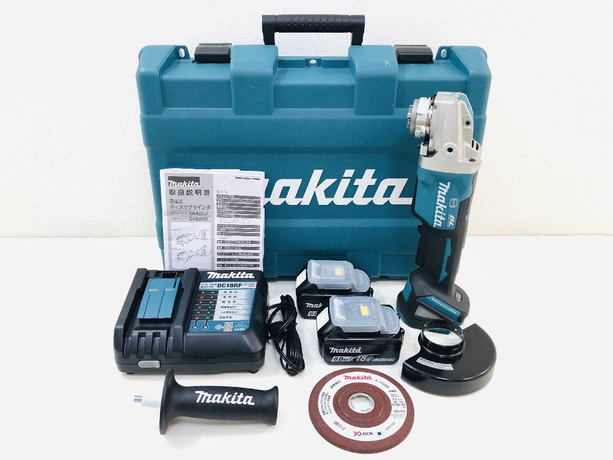 美品☆マキタ(Makita) 125mm 充電式ディスクグラインダ 18V GA520DRGX 充電器・バッテリー2個(18V 6.0Ah)・ケース付  リプロス DIY 電動工具 研削 研磨 送料無料 【IT6WCIH7IEZG】 フォロワー様限定週末クーポン配布中☆ メルカリ