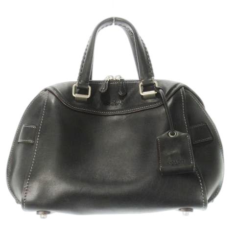 コーチ COACH ボストンバッグ ミニ 2way ショルダーバッグ レザー 革 ステッチ 黒 ブラック |CK14 GY18