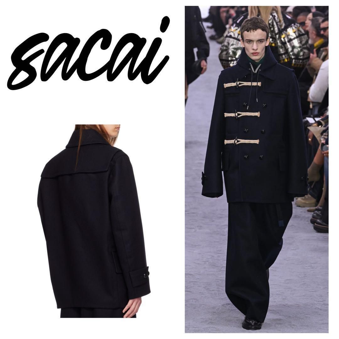 定価21万 Sacai Wool Melton Jacket コート サイズ3