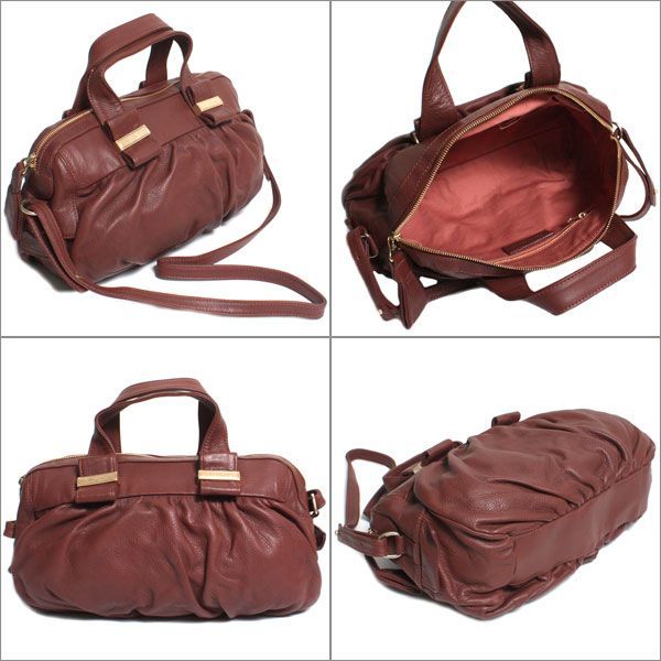 【中古】SEE BY CHLOE LIFOU ハンドバッグ ショルダー 2WAY 牛革 レザー ロゴ ゴールド金具 茶色 9S7211-N98 SEE BY CHLOE シーバイクロエ LIFOU レディース ハンドバッグ