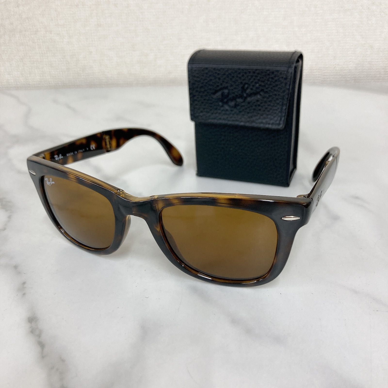 ＋RayBan 折畳サングラス RB 4105 710 ウェイファーラー　鼈甲【ファッション】【1】