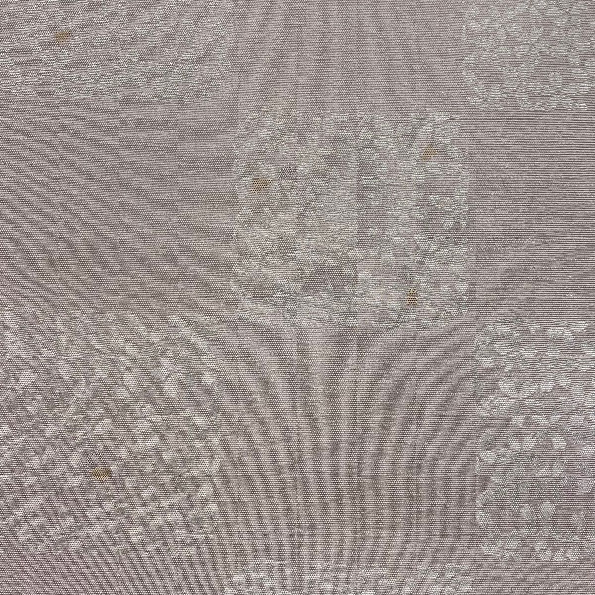 袋帯 美品 名品 となみ織物 落款 リバーシブル 夏帯 市松 桜 箔