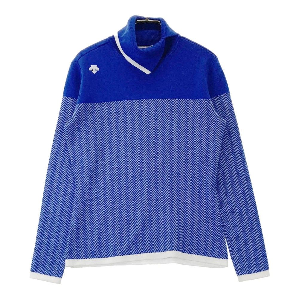 サイズ：M DESCENTE GOLF デサントゴルフ  タートル ニット セーター  ブルー系 [240101447561] ゴルフウェア レディース ストスト サイズ：M DESCENTE GOLF デサントゴルフ タートル ニット