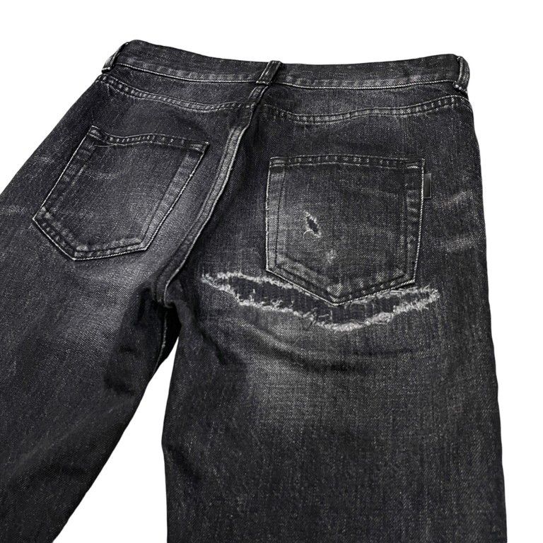 SAINT LAURENT 18SS リペア加工ダメージスキニーデニムパンツ ボトム
