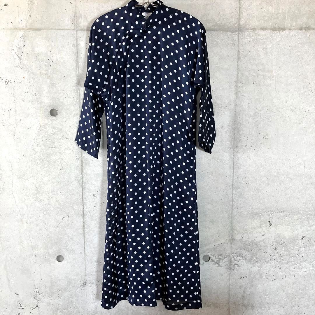 COMME des GARÇONS GIRL 紺エステルドットチャイナワンピースhttpscdg ...