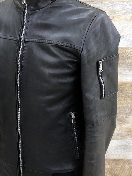 EMMETI/エンメティ ラムレザー シングルライダースジャケット