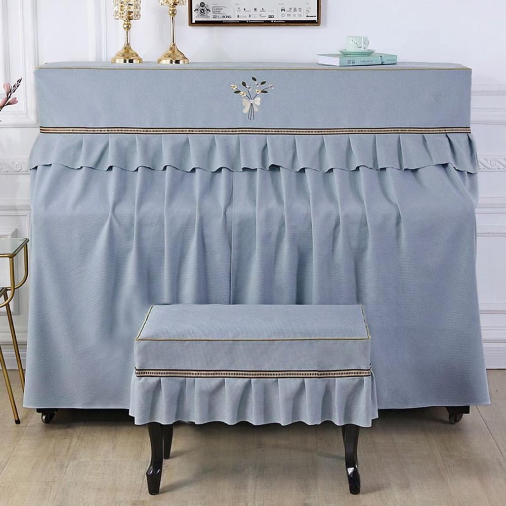 グレーブルー×Aタイプ  ピアノカバー チェアカバー pmypianocover02 ピアノカバー アップライト アップライトピアノカバー ピアノ カバー 布 アップライトピアノ 電子ピアノ ピアノ椅子カバー 