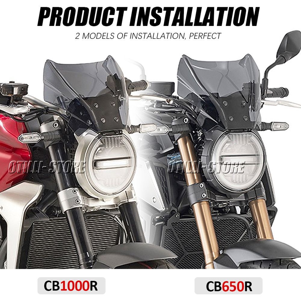 Honda CB1000R CB650R 対応 フロントウインドスクリーン カスタムパーツ 9.17