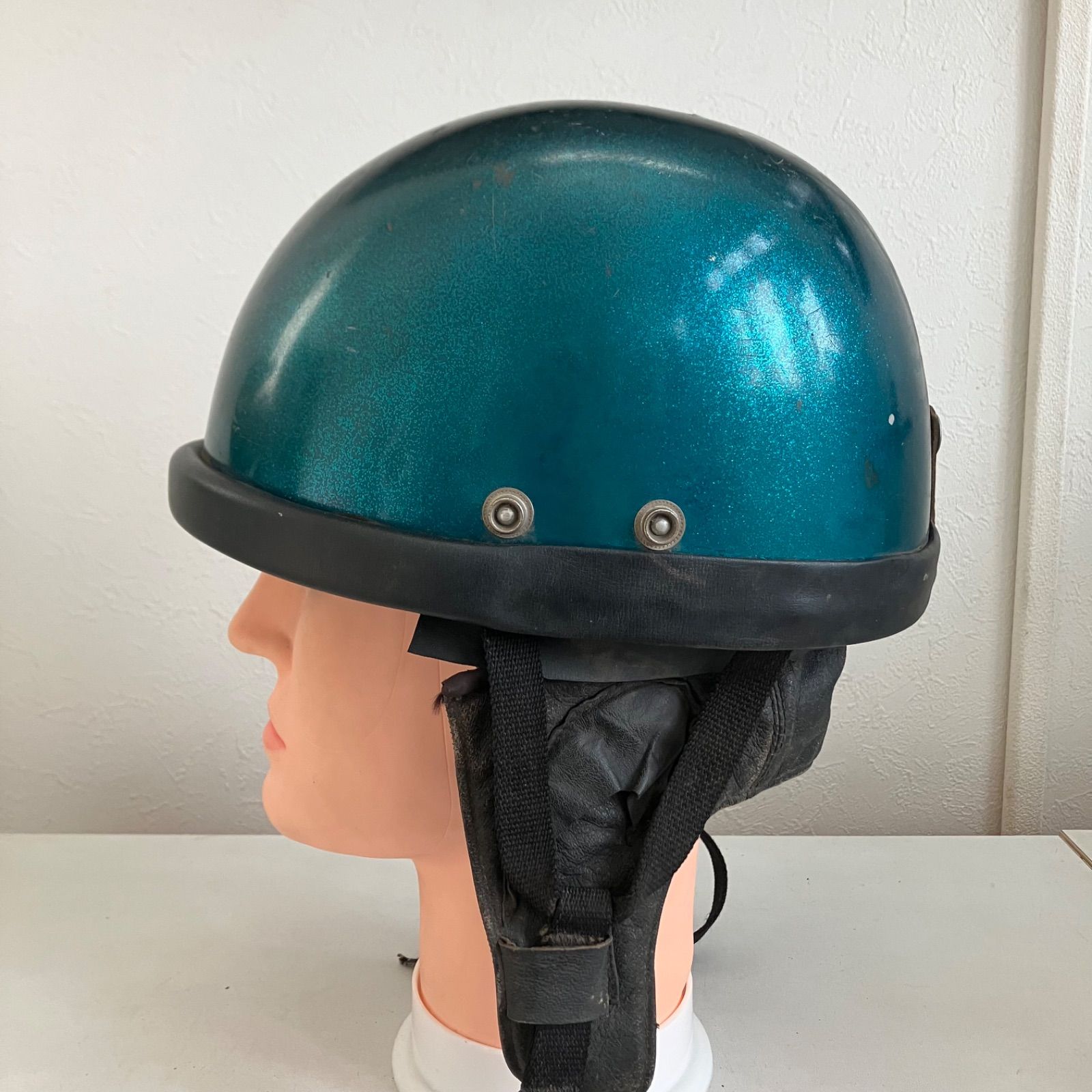 ビンテージ ヘルメット 割ろ Lサイズ 1970代年製 当時物 ハーフ
