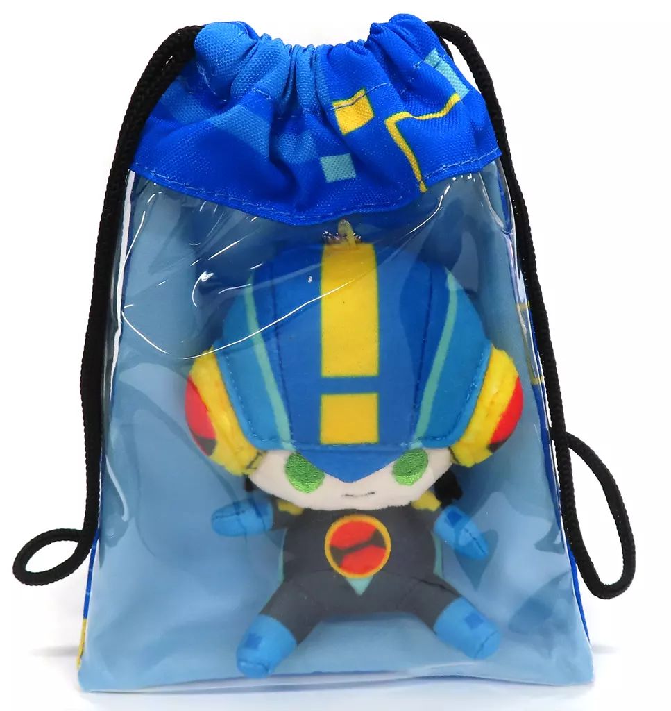 中古】グッズセット ロックマン ミニぬいぐるみ＆巾着セット