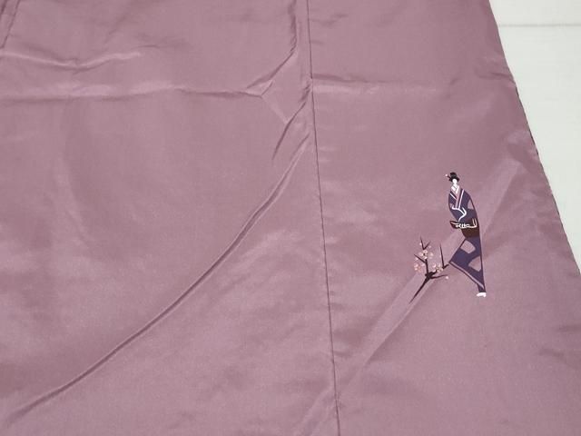 平和屋着物○菅原工房 菅原結作 漢方染紬 麻の葉文様 格子 正絹