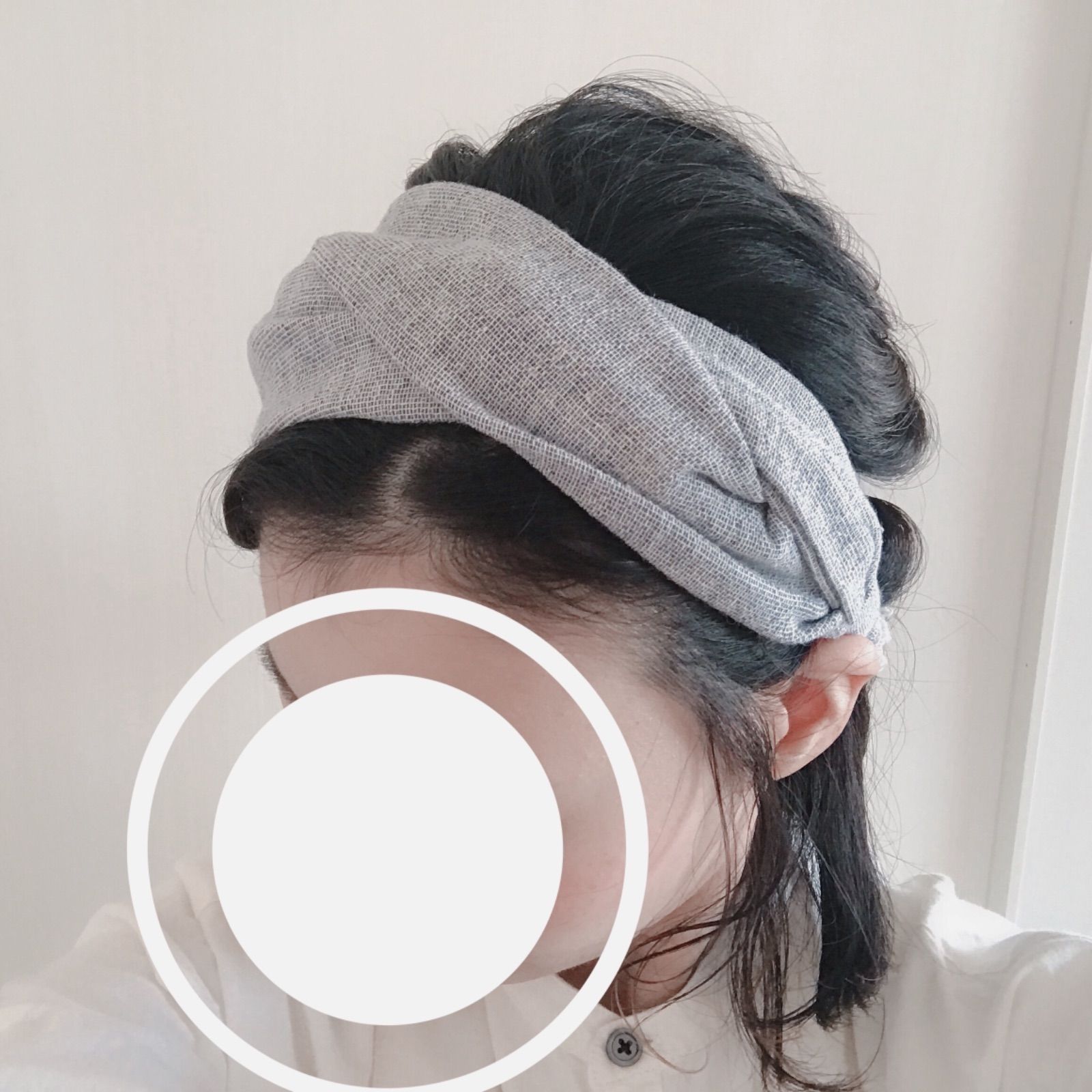 comoカチューシャ ヘアターバン ナチュラル コットンリネン 
