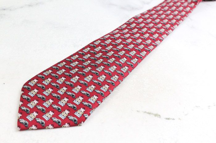 ルイ・ヴィトン ブランド ネクタイ シルク 車 総柄 高級 PO メンズ