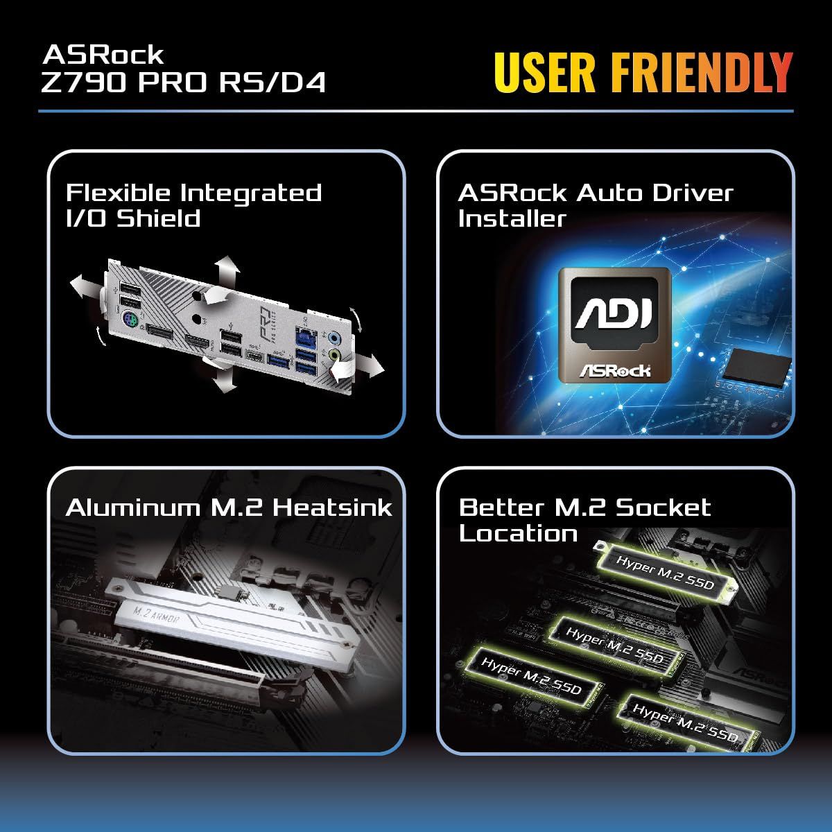 ASRock マザーボード Z790 Pro RS/D4 Intel 第12世代 ・ 13世代 CPU 