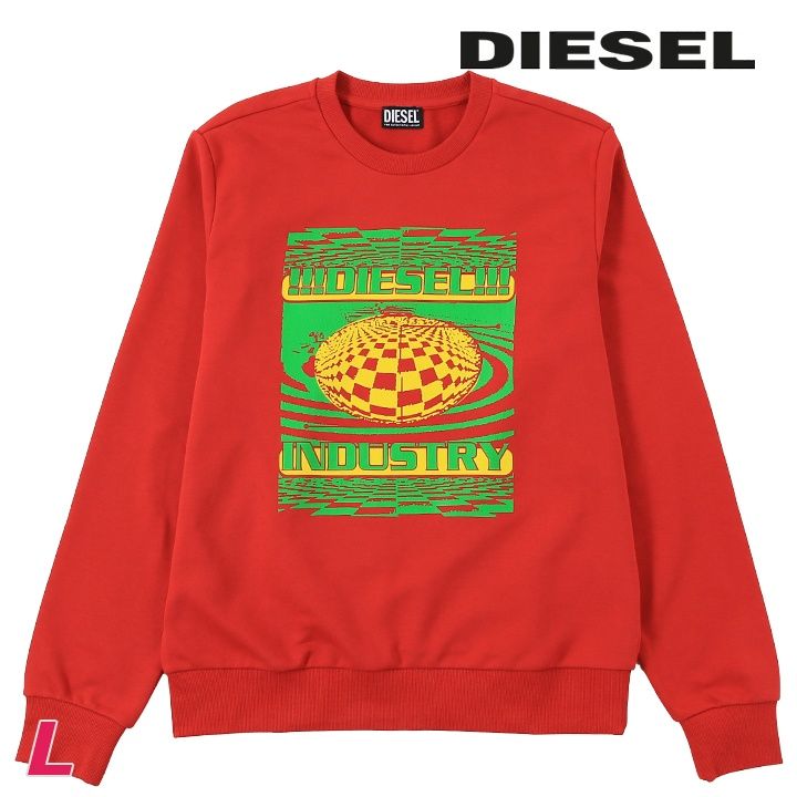 新品・未使用 ディーゼル DIESEL [Lサイズ] 長袖スウェットシャツ 