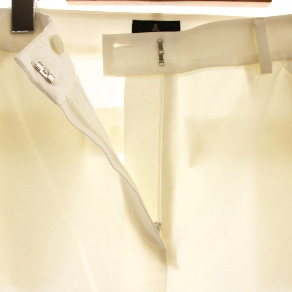 ランバン LANVIN フリル側章パンツ テーパード 38 白 ホワイト AT OS DECORATOM_COM_BR