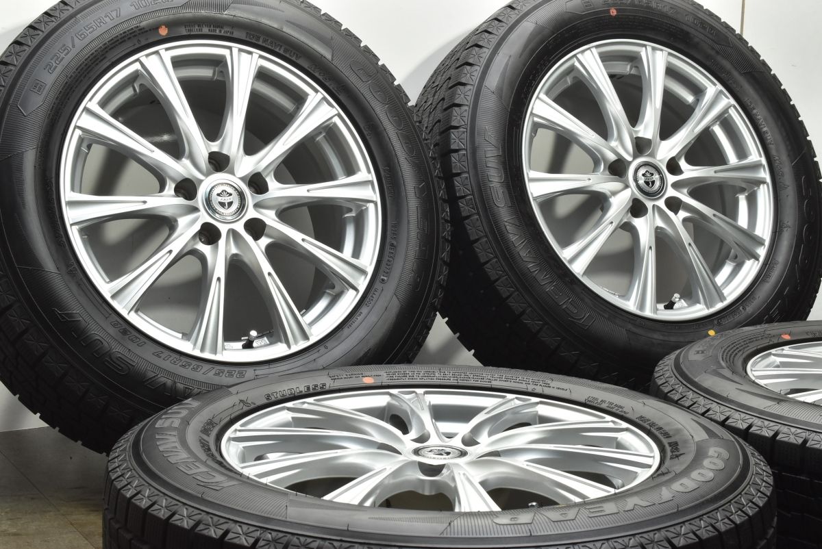 超バリ溝 ジョーカー 17in 7J 40 PCD114.3 グッドイヤー アイスナビSUV 225|65R17 NX ハリアー RAV4 エクストレイル