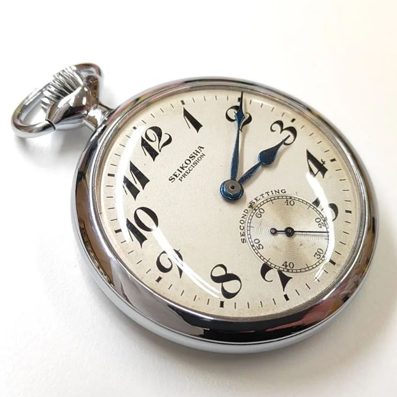 稼働 Seiko セイコー 懐中時計 PRECISION 15 JEWELS アンティーク】SEIKO PRECISION セイコー プレシジョン 懐中時計