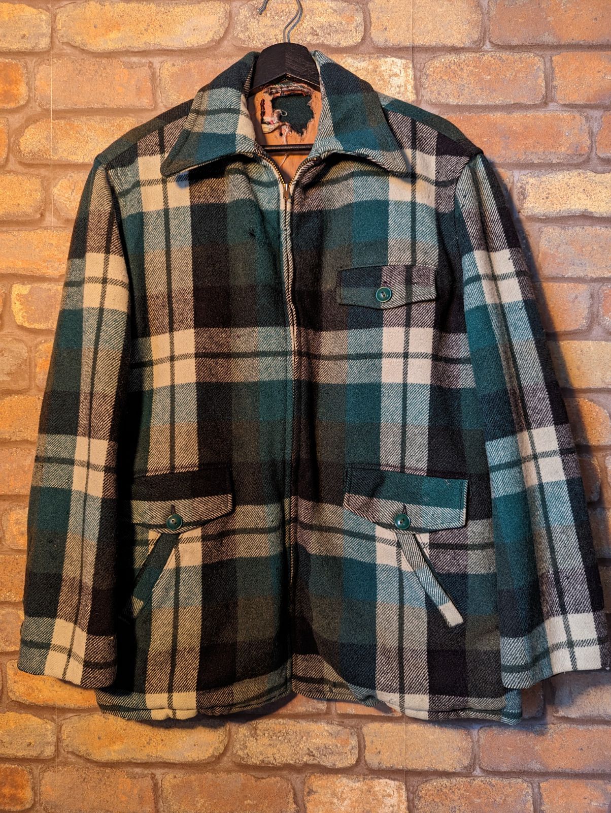 室外 50s ビンテージ ウールリッチ Woolrich ウールチェックジャケット