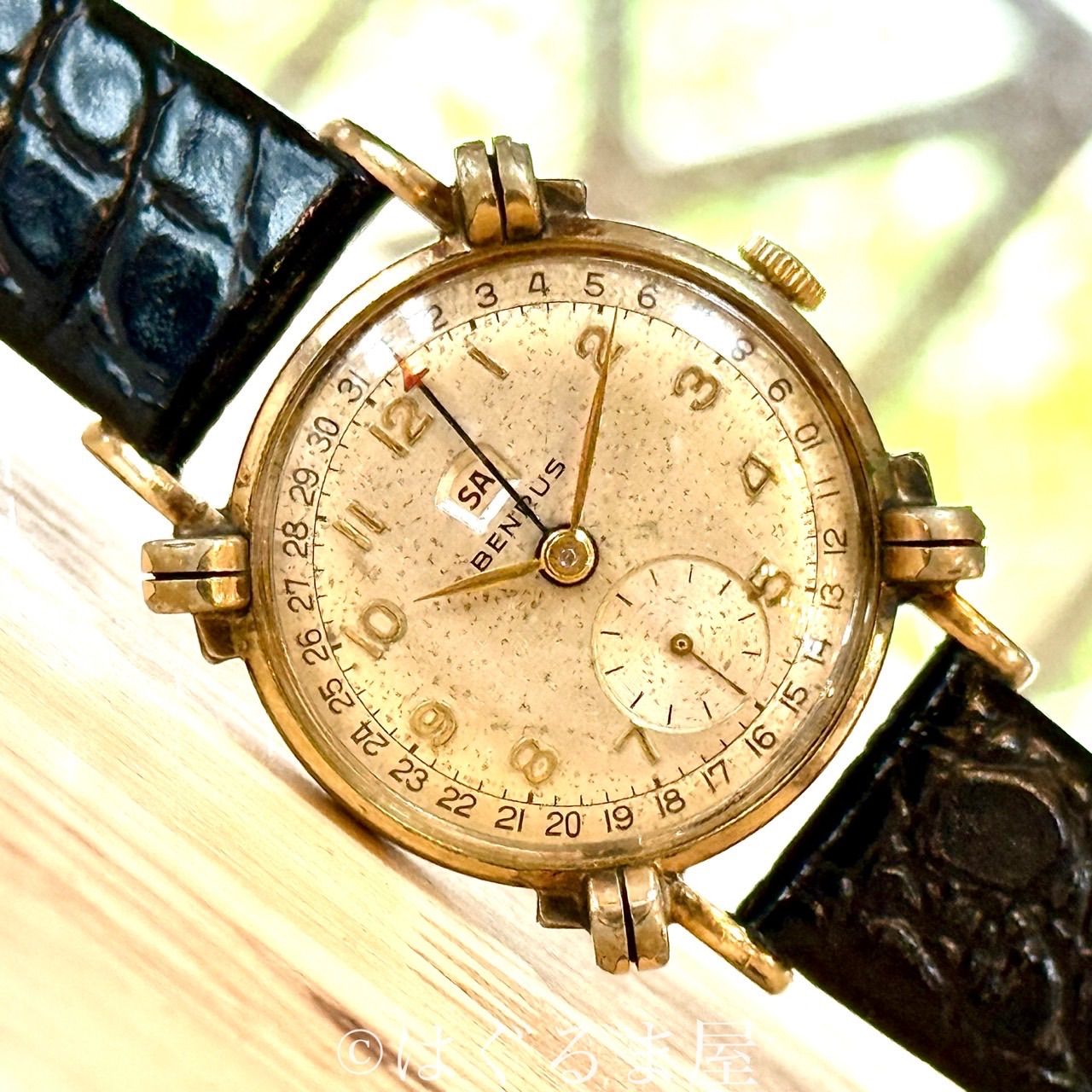 50s ベンラス ポインターデイト 手巻き メンズウォッチ 点検済 ペプシ  