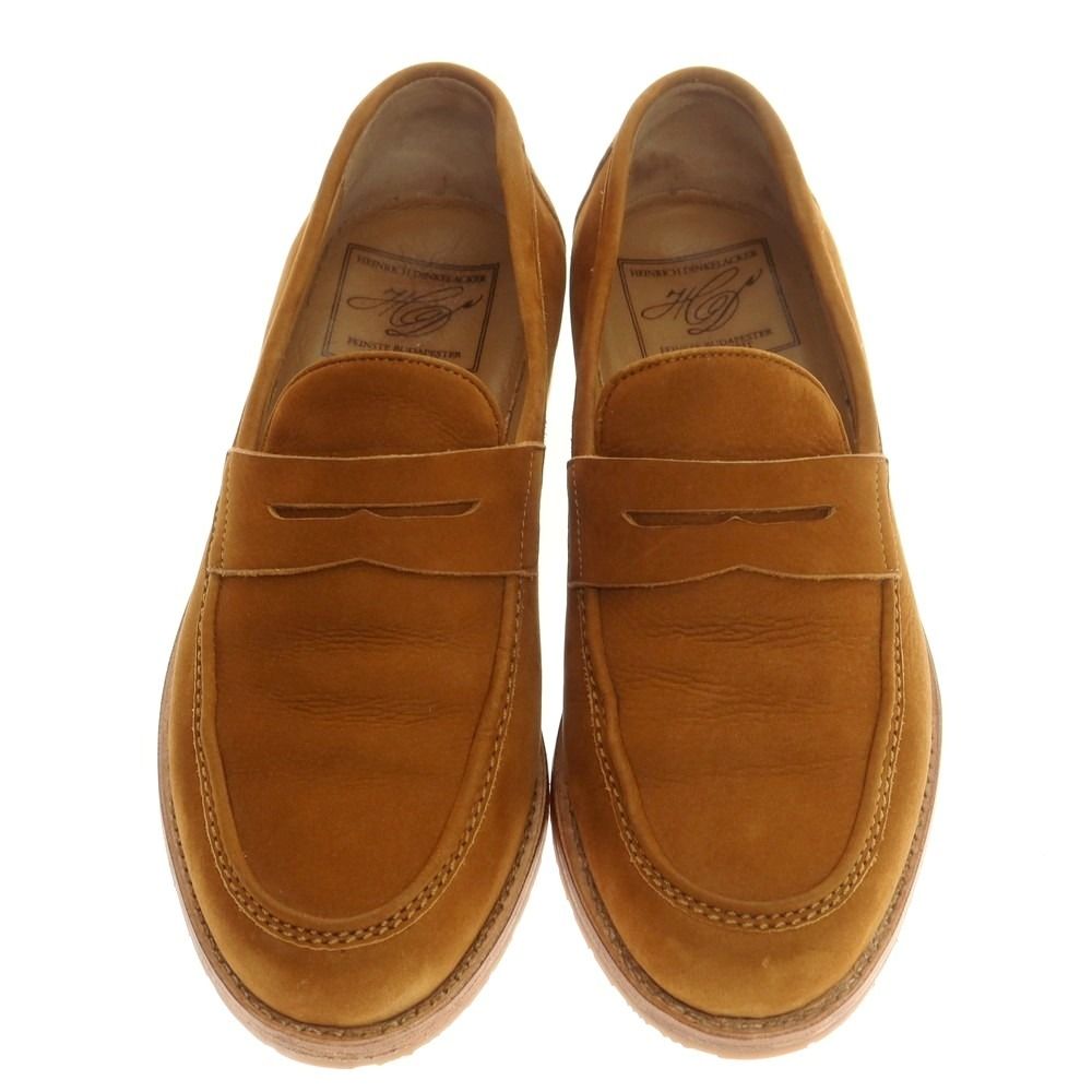 ハインリッヒディンケラッカー Wien ヌバック コインローファー ブラウン サイズ7 メンズ