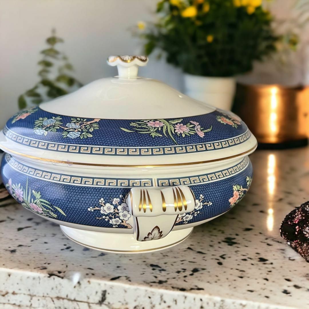 レア♡未使用　ウェッジウッド　廃盤　ブルーサイアム　スープ皿　パスタ皿　４枚 レア❤️未使用❤️ウェッジウッド❤️ブルーサイアム❤️スープ