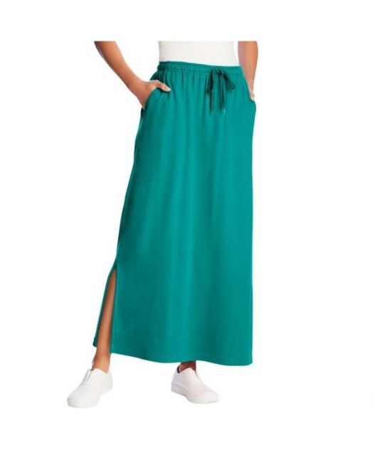送料無料 ウーマン ウィズイン レディース スカート ボトムス Women s Within Sport Knit Side-Slit Skirt Waterfall