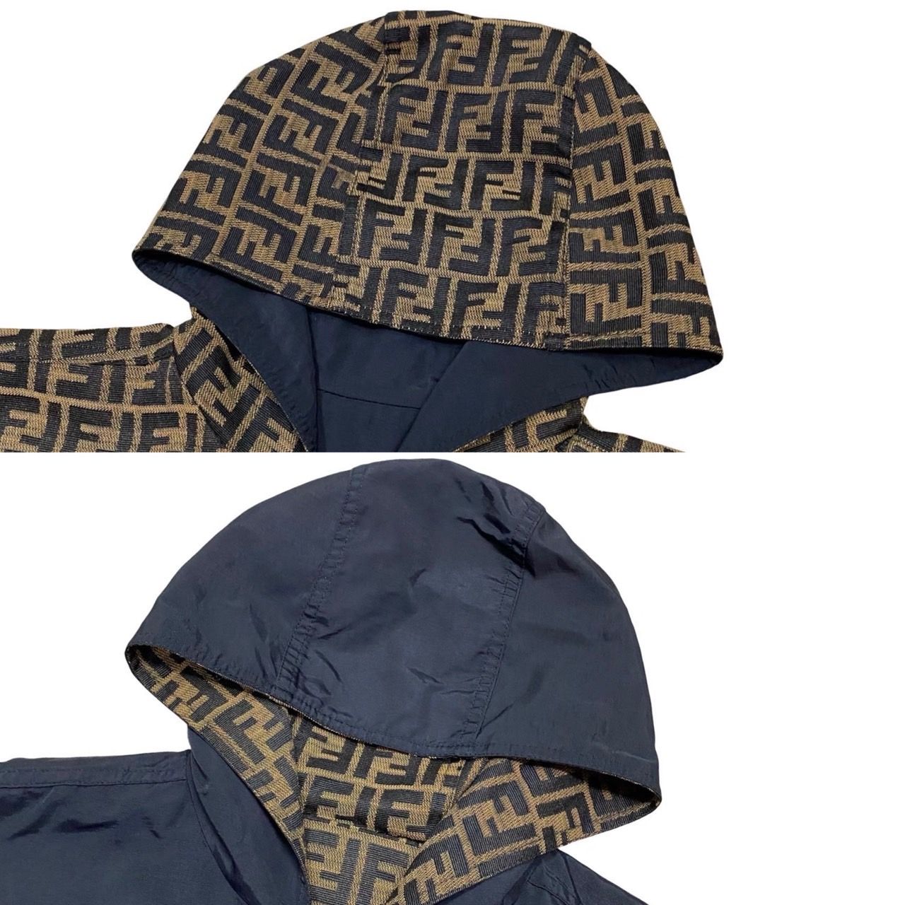 極 美品 FENDI フェンディ ズッカ FF 総柄 ポリエステル