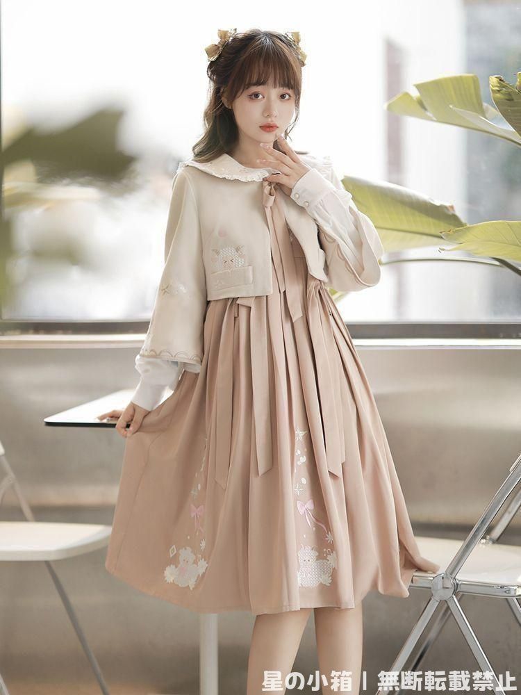 2025 豪華刺繍 漢服 かんふく 古風衣装 レトロ風 中華ロリータ コスプレ ワンピース 唐装 仙女服 中華風 美しい刺繍 撮影会 舞台演出 推し活 仮装 HF 390