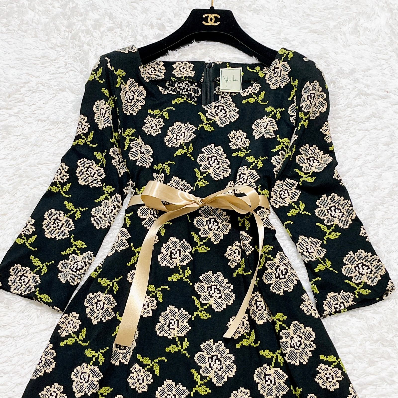 ゴージャス✨ 美品 Sybilla シビラ 豪華総刺しゅうロング