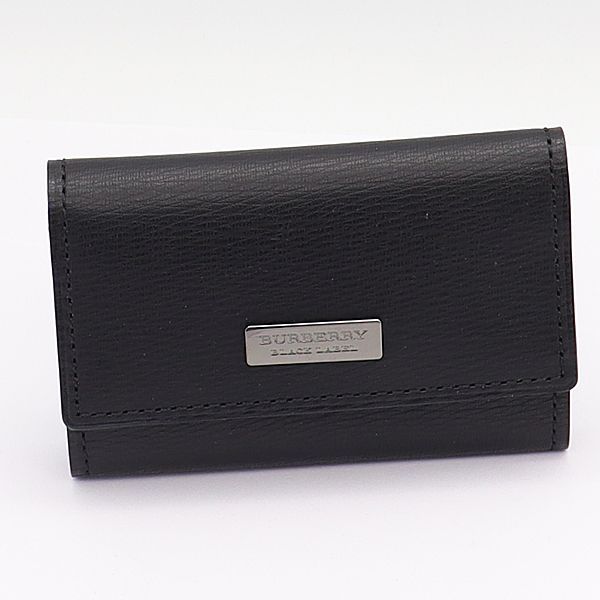 良品 箱付 バーバリー キーケース 5連 黒 NKG バーバリー(BURBERRY