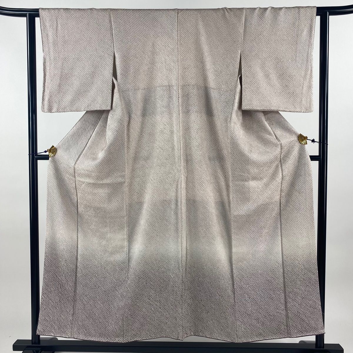 付下げ 身丈153cm 裄丈61cm S 袷 ぼかし 総絞り 薄小豆 正絹 秀品  