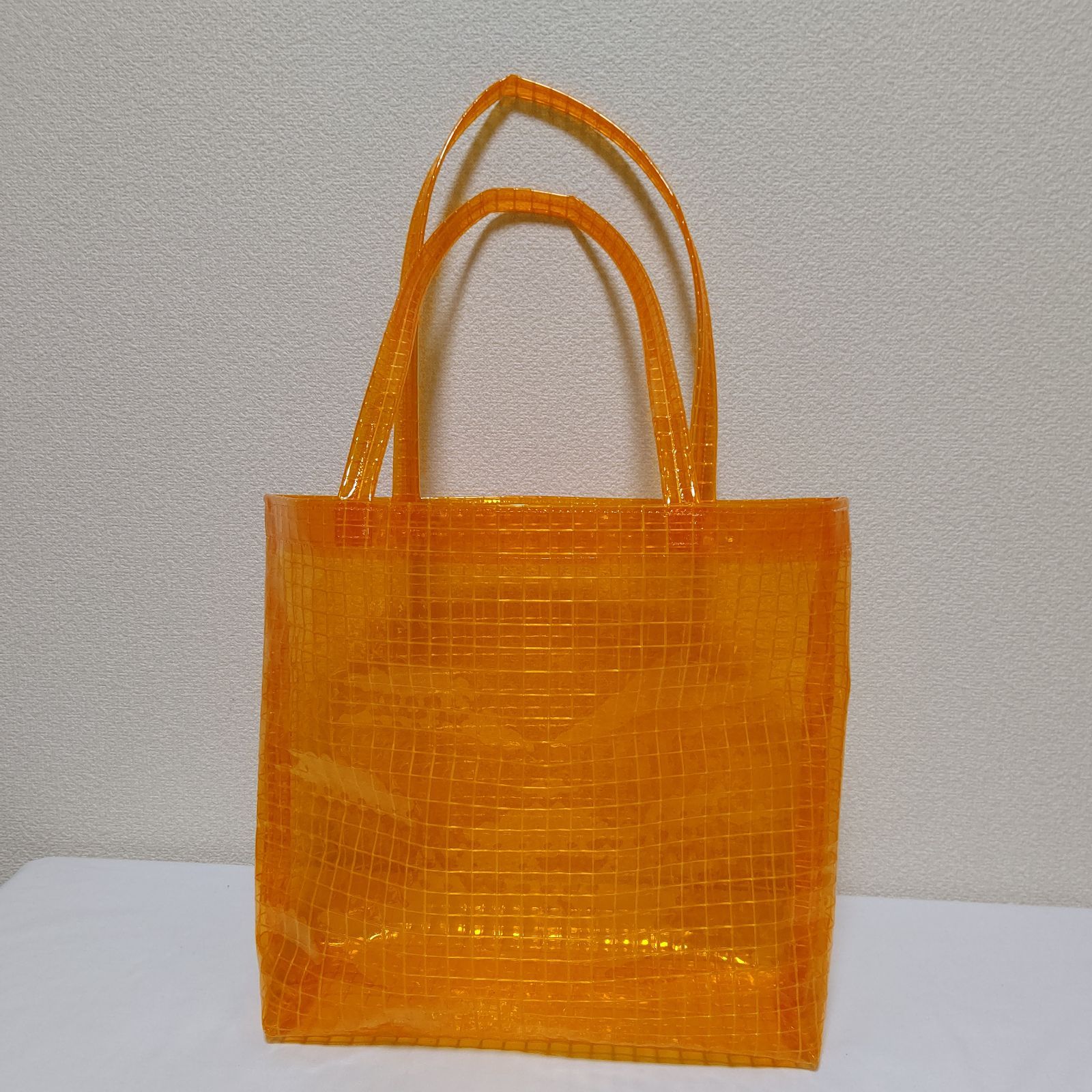 新品】透けてるビニールバッグ オレンジ 虫よけ効果 アウトドア 外遊び 