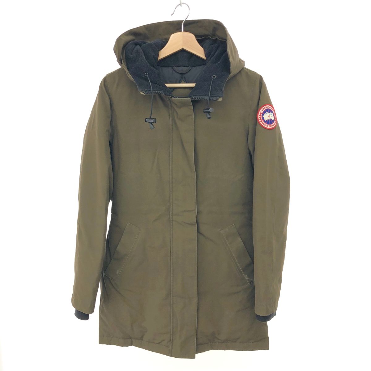 □ 43994☆冬 カナダグース チェルシー ダウンジャケット XS カーキ