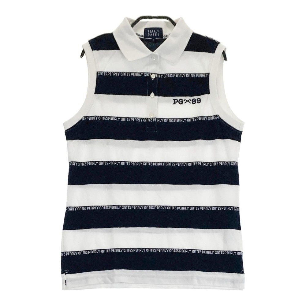 パーリーゲイツボーダーノースリーブポロシャツ パーリーゲイツボーダーノースリーブポロシャツ パーリーゲイツ