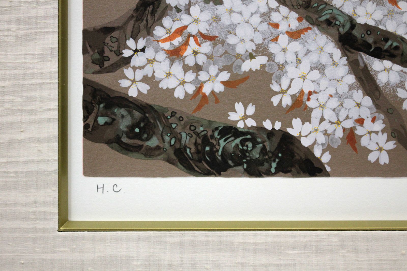 中島千波 「桜花霞富士」 リトグラフ 版画 絵画 中島千波 桜花霞富士 | 絵画など美術品の販売と買取 | 東京