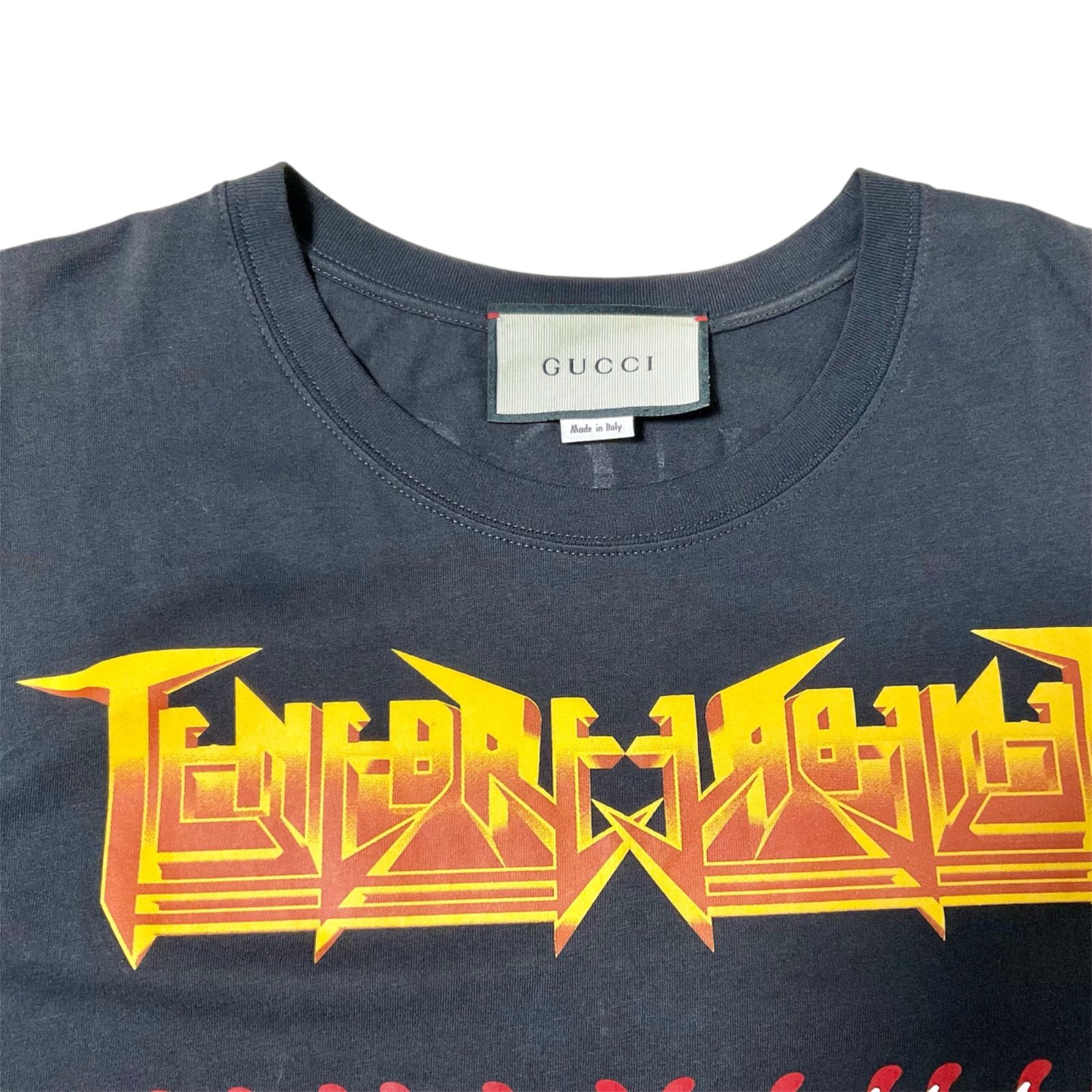 GUCCI ロゴプリント Tシャツ xs サイズ表記間違いのため載せ直しました GUCCI グッチ メタルロゴ
